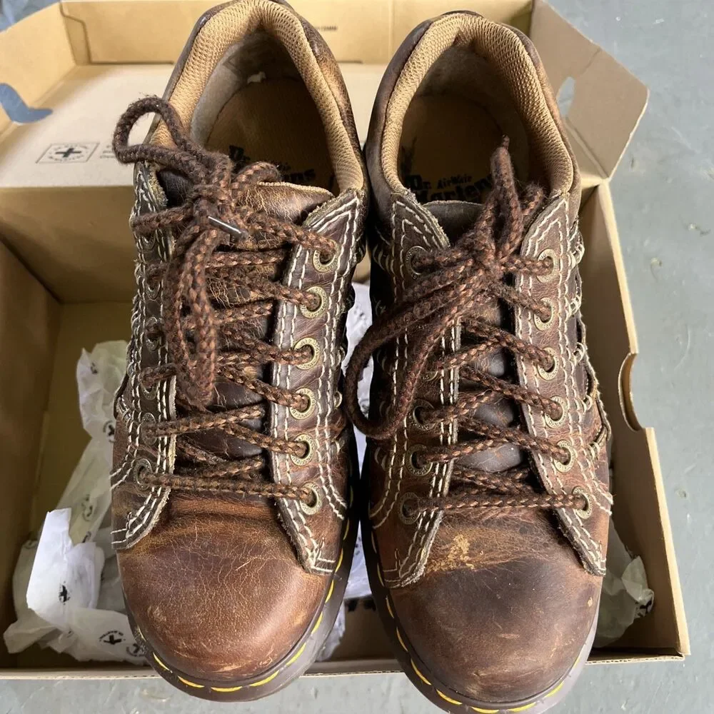 Dr. Martens Keith Chucky Distressed Leather Men's Shoes Brown UK 6 US 7 Docs